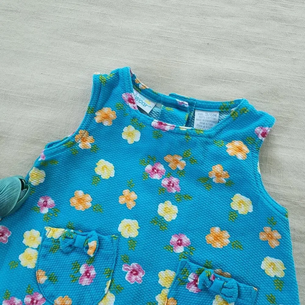 Vintage Blue Floral Top 3-12 months
